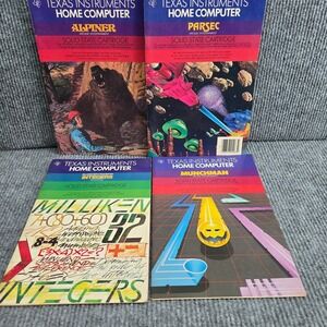 Texas Instruments Home Computer Game Manuals Lot Alpine Parsec Munchman Integers